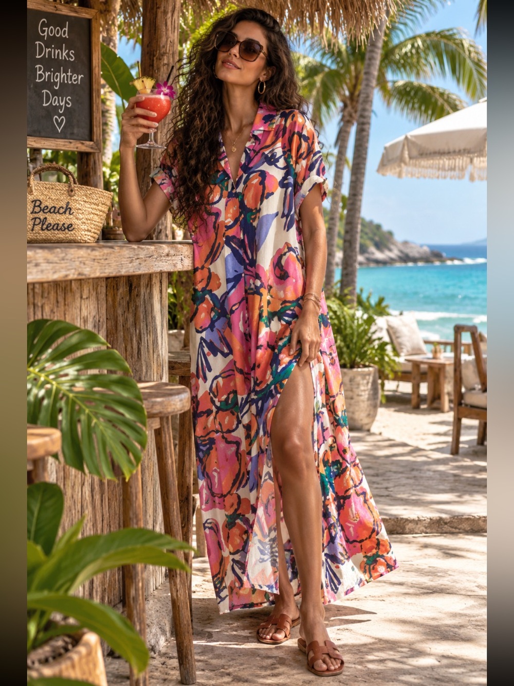 Bel Kazan Anthropology Dress Medium
Floral Poppy Tropical Maxi Size XS/S